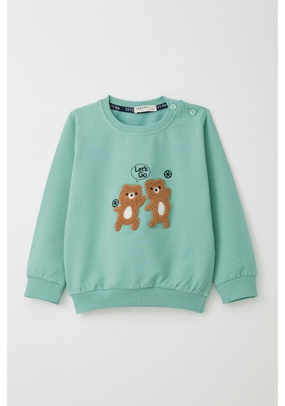 Breeze Erkek Bebek Eşofman Takım Sevimli Kabartmalı Aycık Arkadaşlar Baskılı 9 Ay-3 Yaş, Su Yeşili Su Yeşili Breeze Erkek Bebek Eşofman Takım Sevimli Kabartmalı Aycık Arkadaşlar Baskılı 9 Ay-3 Yaş, Su Yeşili Su Yeşili