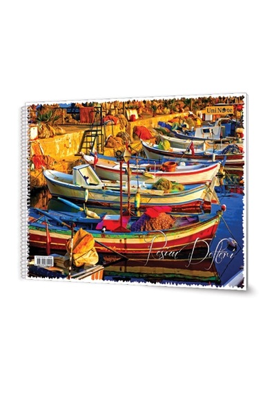 Çınar 33x48 Spiralli Karton Kapak Resim Defteri 15 Yp 33001- 6 Adet Çeşitli Renk Ve Desen