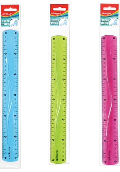 Keyroad Flexible Kırılmaz Esnek Cetvel 30 CM Çok Renkli