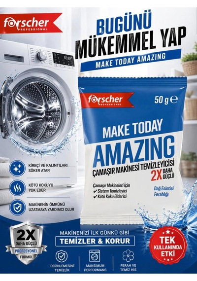 Forscher Professional Dağ Esintisi Çamaşır Makinesi Temizleyicisi 50g