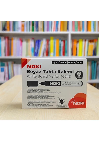Noki Beyaz Tahta Kalemi Siyah Renk 12 Adet Siyah