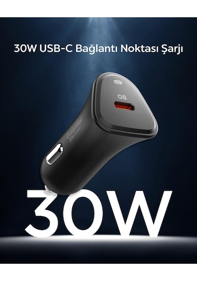 Spigen 30w Usb-c Araç İçi Hızlı Şarj Aleti Samsung Pps Destekli Akım Korumalı Güç Adaptörü Çakmaklık İphone & Android & İpad Type-c Pd 3.0 Ev301 Black Spigen 30w Usb-c Araç İçi Hızlı Şarj Aleti Samsung Pps Destekli Akım Korumalı Güç Adaptörü Çakmaklık İphone & Android & İpad Type-c Pd 3.0 Ev301 Black