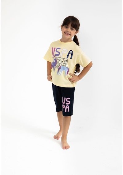 Us Polo Assn Pamuklu Kısa Kol Kız Çocuk Şort Pijama Takım (536005075) Çok Renkli Us Polo Assn Pamuklu Kısa Kol Kız Çocuk Şort Pijama Takım (536005075) Çok Renkli