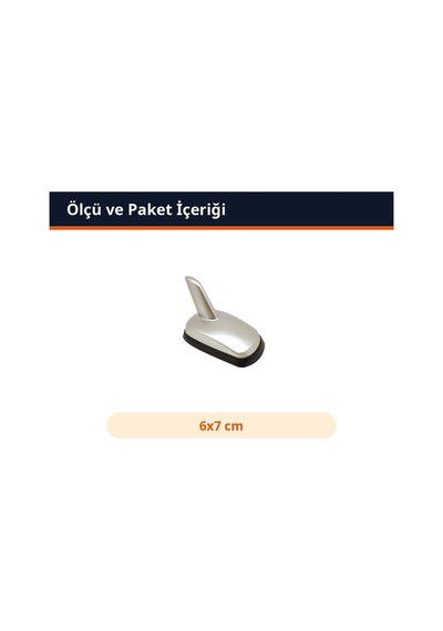 Trobus Süs Anten Audi Tipi Tabanlı 9x6x7 Cm Gri