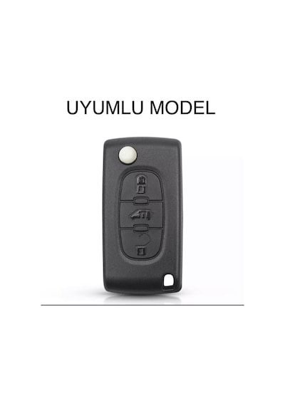 Peugeot 107 207 307 407 308 607 Uyumlu 3Tuş Silikon Anahtar Kılıf