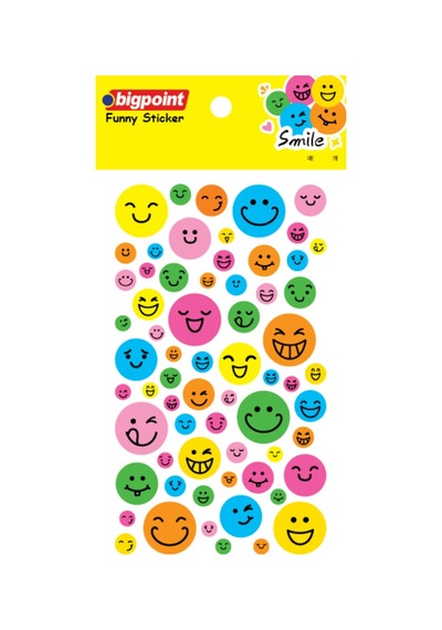 Bigpoint Sticker Hologram Smile X 15 Adet