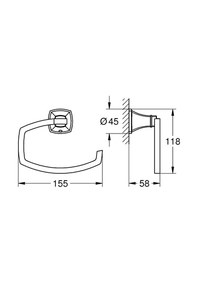 Grohe Tuvalet Kağıtlığı Grandera Krom 40908000 Diğer