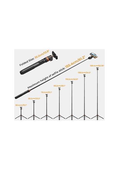 K&f Concept - 2-ın-1 Selfie Çubuğu Tripod Fdca61235