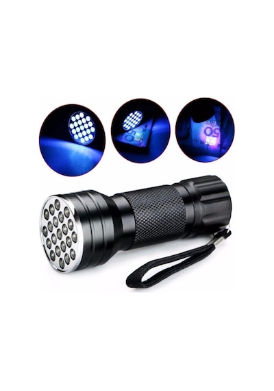 Taşınabilir Ultraviyole Para El Feneri Mor Işık 21 Led Mor Taşınabilir Ultraviyole Para El Feneri Mor Işık 21 Led Mor