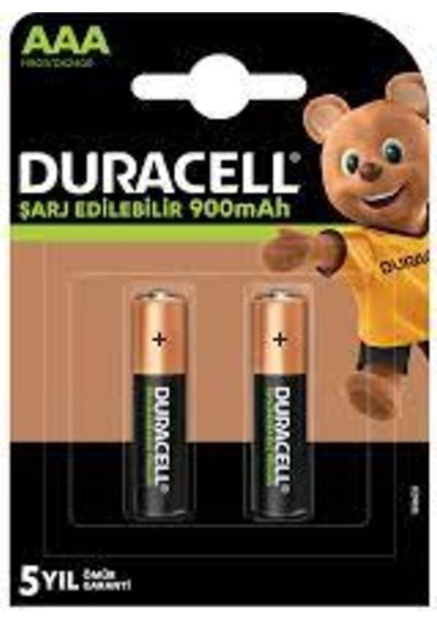 Duracell Şarjlı İnce Kalem Pil Aaa 900 Mah 2 Li
