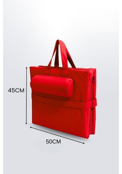 Ecm Proger Taşınabilir Katlanır Çanta Şezlong Minderi Kırmızı 190x50 Cm Diğer