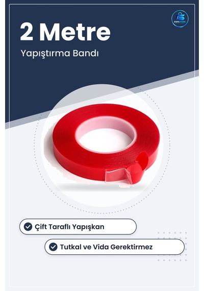 Çift Taraflı Yapışkanlı Silikon Bant 2 Metre Pratik Yapıştırma Ba