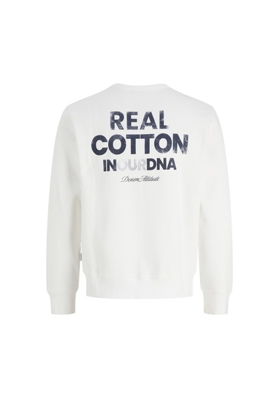 Jack & Jones Jjedover Graphıc Sweat Crew Sn beyaz