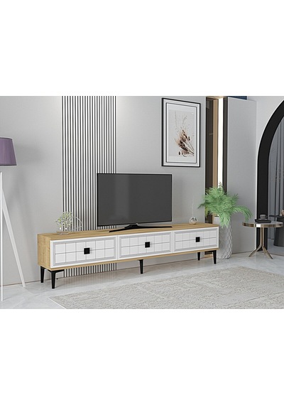Tsa1801db - Yuka Tv Stand Safirmeşe-beyaz 180cm Safirmeşe-beyaz