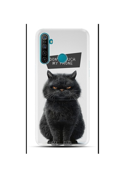 Realme 5i Kılıf Boutique Baskılı Resimli Don't Touch Cat Pcode -011