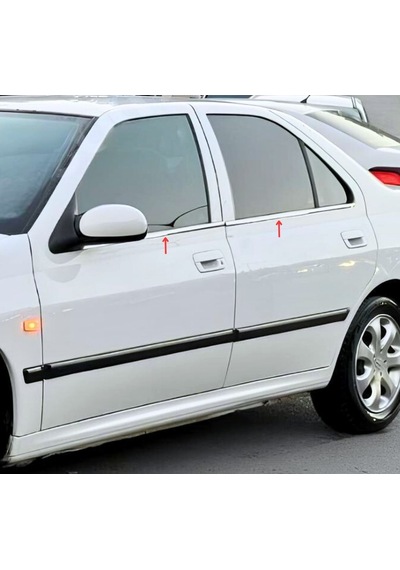 Ebal Otomotiv Peugeot 406 Krom Cam Çıtası 4 prç. 1999 Üzeri P. Çelik