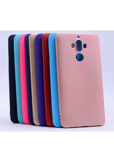 Huawei Mate 9 Kılıf Zore Premier Silikon Kapak Mürdüm