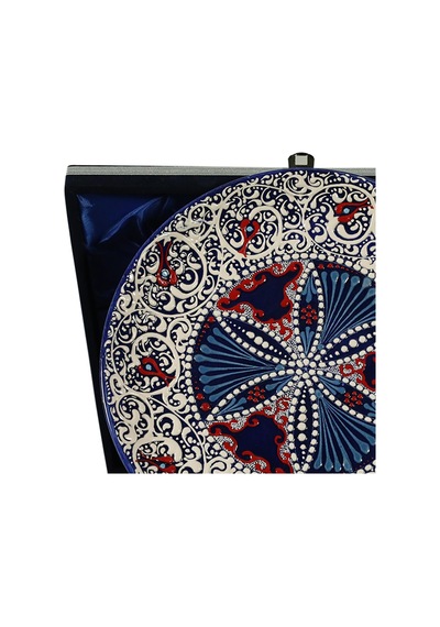 E38 El İşçiliği Çini Tabak 25 Cm - 6291
