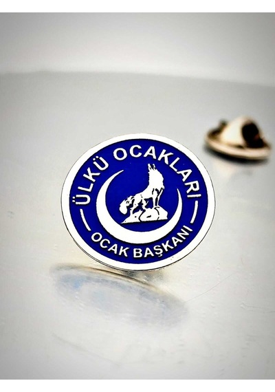 Yörük Tasarım Ülkü Ocakları Ocak Başkanı Yaka Rozeti Gümüş