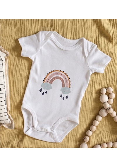 Bitmeyenkartus Bk Kids Boho Tasarımlı Bebek Body Zıbın - Model 1 Çok Renkli