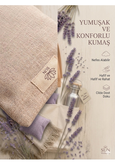 Lavanta Dolgulu Yoga Göz Yastığı Meditasyon Göz Maskesi Uyku Ve Rahatlama Yastığı Aromaterapi Göz Pedi Krem