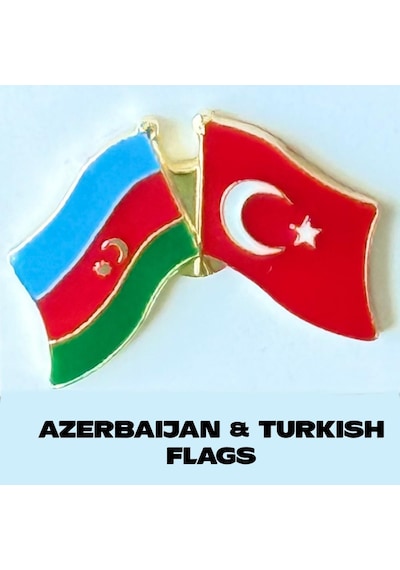 Rozet "azerbeycan&türkiye" Sarı