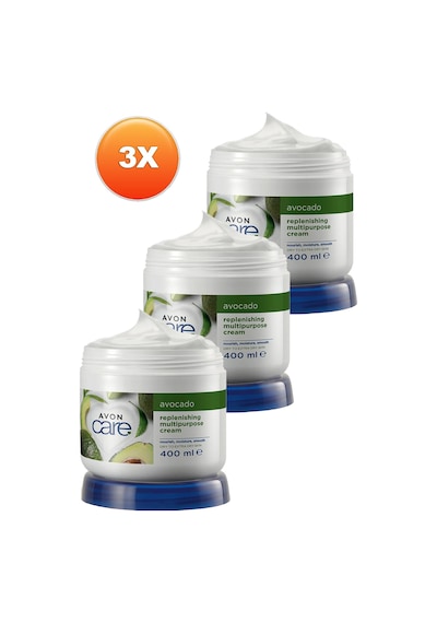 Avon Care Kuru Ciltler İçin Avokado Özlü Çok Amaçlı Krem 3 x 400 ML