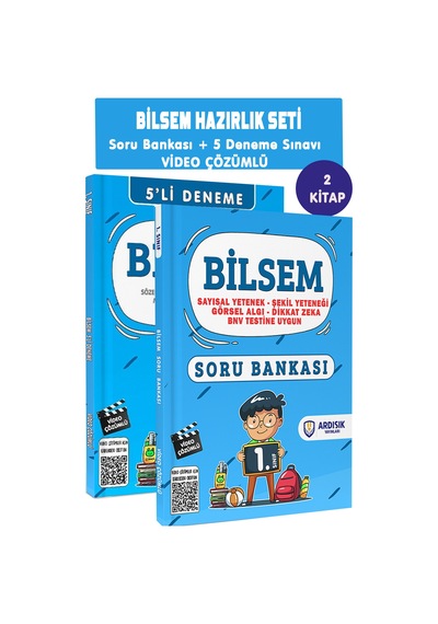 Ardışık Yayınları 1. Sınıf Bilsem Soru Bankası Ve Deneme Sınavı Tamamı Video Çözümlü 2 Kitap Set