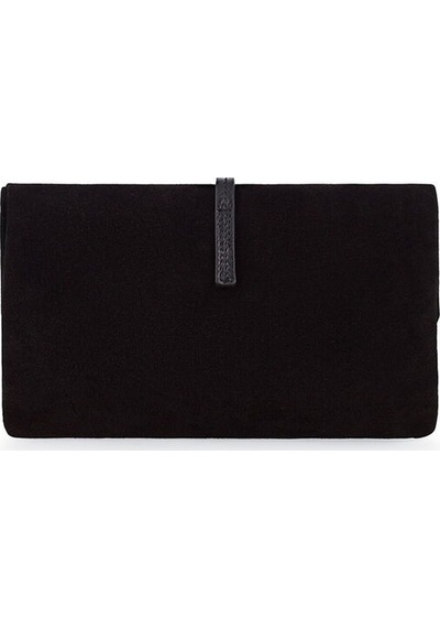 Bilik Deri Exclusive Siyah Kadın Portföy & Clutch Çanta Blm P-02-sü Siyah