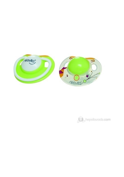 Neavita Ortodontik Silikon Emzik İkili (BPA%0) 0 Ay+ / Yeşil
