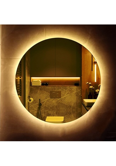70 CM Yuvarlak Ledli Ayna Banyo Aynası Dekoratif Ayna Boy Ayna Sa