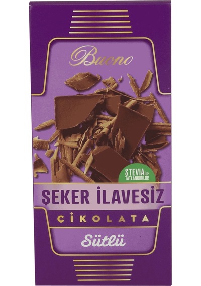 1 Adet Şeker Ilavesiz Çikolata Sütlü Stevyalı Stevia Ile Tatlandırılmış Diyabetik 100 Gram Şekersiz