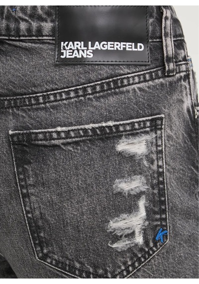 Karl Lagerfeld Jeans Antrasit Kadın %100 Organik Pamuk Denim Pantolon A1w10032