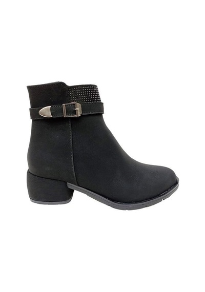 Erbay 500-22 Yağlı Deri Trend Fashion Kadın Bot Siyah