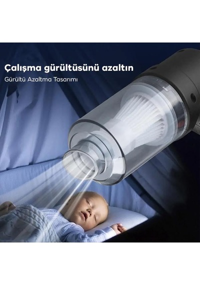 Zhltools St-6644 6000r Portatif Vakumlu Üflemeli Mini Araç Süpürgesi - Toz Ve Kül Temizliği