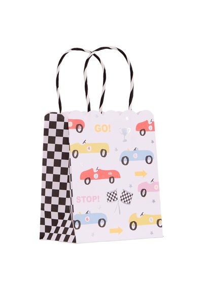 - Race Car Party Bags - Yarış Arabaları Parti Çantaları - 8'li
