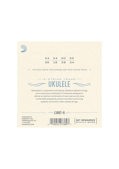 D'addario Ej88t-8 8 Telli Tenor Ukulele İçin Naylon Tel