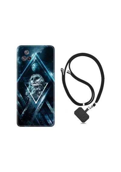 Xiaomi Poco F4 Kılıf İpli Boyun Askılı Desenli Silikon Old Owl 1649