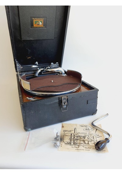 His Master's Voice Antika Çanta Gramofon 086 (ARIZALI)