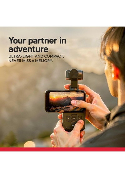 Agfaphoto Realimove Mc3x Mini Kamera, Stabilize, 3 Eksenli, Full-hd Video, Lcd Ekran, Wifi Bağlantısı, Lityum Pil, Siyah