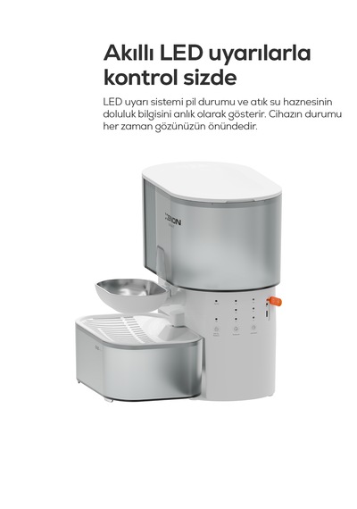 Kedi Su Pınarı Otomatik, 3l, 2000 Mah, Taze Su Döngüsü, Çelik Kase X8659