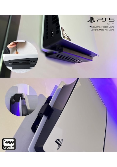 Playstation 5 Slim Duvar Standı Ve Şarj İstasyonu Standı Gaming Aksesuar