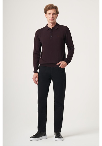 İmza Mor Polo Yaka Uzun Kol Örme Comfort Fit Pamuklu Kazak 1012265007 Açık Mor İmza Mor Polo Yaka Uzun Kol Örme Comfort Fit Pamuklu Kazak 1012265007 Açık Mor