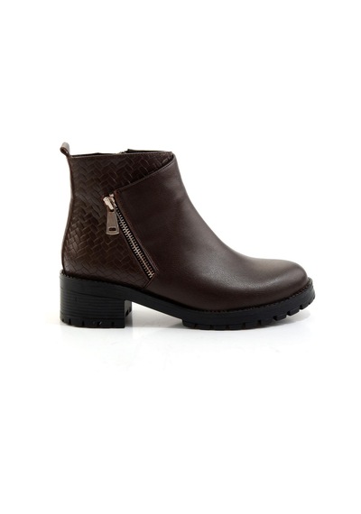 Bambi Kahve Kahve Hakiki Deri Kadın Bot & Bootie K02531230203 Kahve