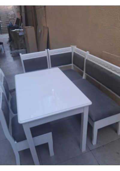 Köşe Mutfak 90553 Tk Kayın Ahşap Sandık Açıl Masa Babyface Gri Kumaş Parlak Beyaz Lake Açık Gri Köşe Mutfak 90553 Tk Kayın Ahşap Sandık Açıl Masa Babyface Gri Kumaş Parlak Beyaz Lake Açık Gri