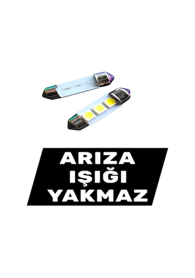36mm 2 Adet Softit Led Ampul Canbus Plaka Tavan Bagaj Plaka Araç İç Aydınlatma Arıza Işığı Yakmaz