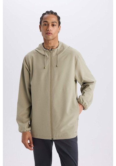 DeFactoFit Regular Fit Kapüşonlu File Astarlı Fermuarlı Mevsimlik Baharlık Mont D6179AX25SPKH513