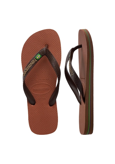 Havaianas Brasil Logo Erkek Kahverengi Parmak Arası Terlik-14352