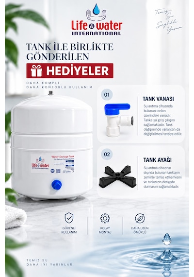 Su Arıtma Tankı 8 Litre 2.2 Galon Nsf Onaylı Çelik Tank 1