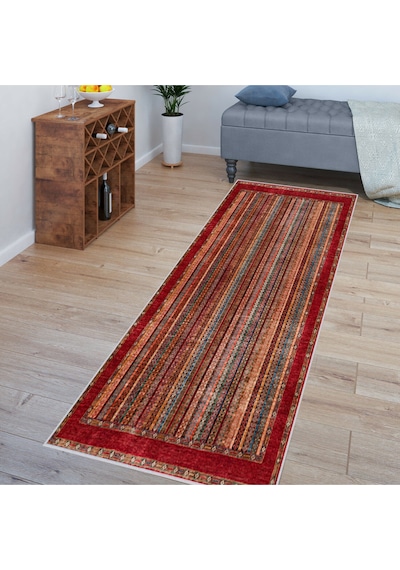 Rovigo Home Dijital Baskı Yıkanabilir Kaymaz Taban Salon Halısı RVG1541-HT647 Çok Renkli